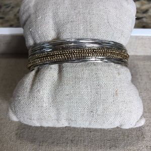 STELLA & DOT Rhett Cuff in Silver NIB